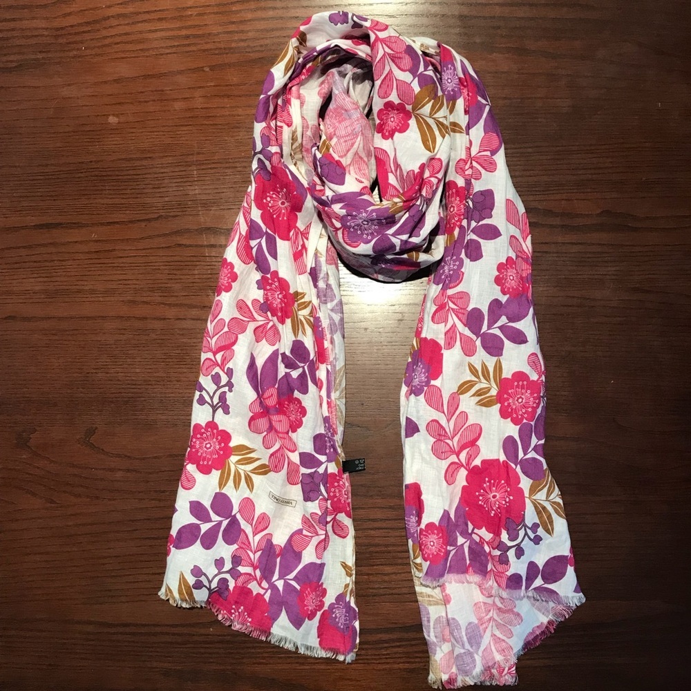 Tino Cosma floral linen scarf